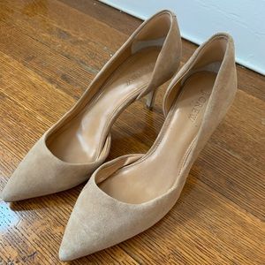 J. Crew Nude Suede Heels